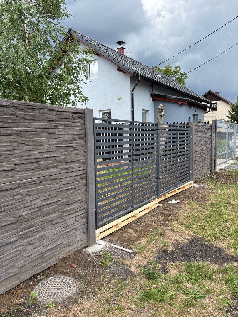 Betonový plot – detail zakončení